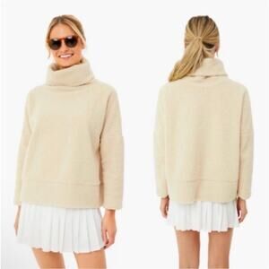 TUCKERNUCK Rollins Funnel Neck Pullover Medium Cream Teddy Fleece Sherpa